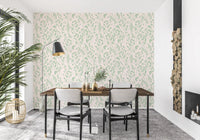 Soft Sage Botanical Brushstrokes Wallpaper⁠