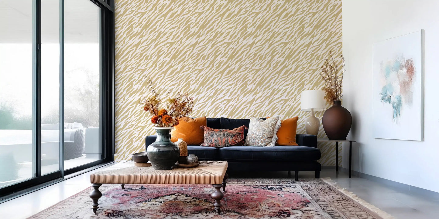 Abstract Gold Animal Stripe Wallpaper⁠
