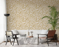 Abstract Gold Animal Stripe Wallpaper⁠