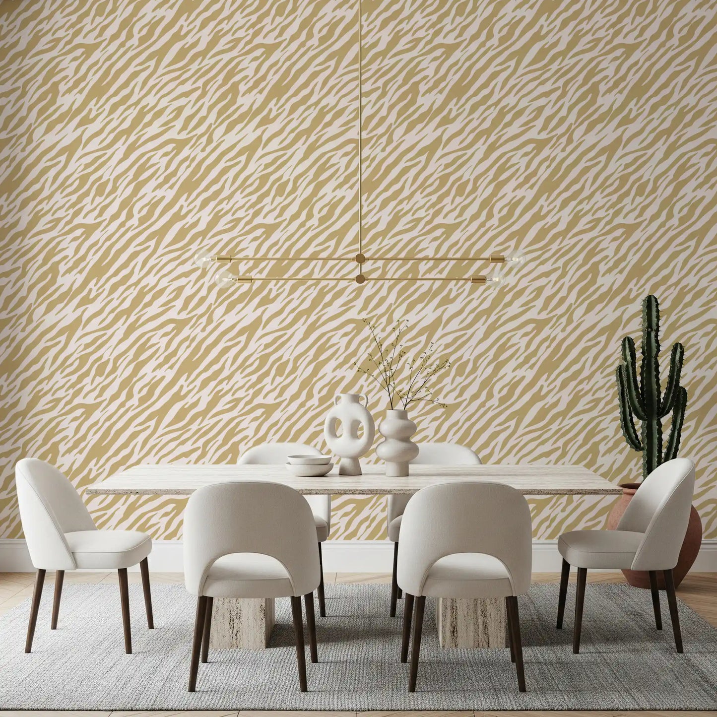 Abstract Gold Animal Stripe Wallpaper⁠