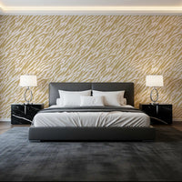 Abstract Gold Animal Stripe Wallpaper⁠