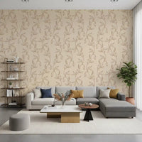Serene Neutral Organic Foliage Wallpaper⁠