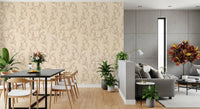Serene Neutral Organic Foliage Wallpaper⁠