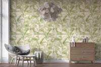 Botanical Jungle Frond Sketch Wallpaper⁠