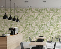 Botanical Jungle Frond Sketch Wallpaper⁠