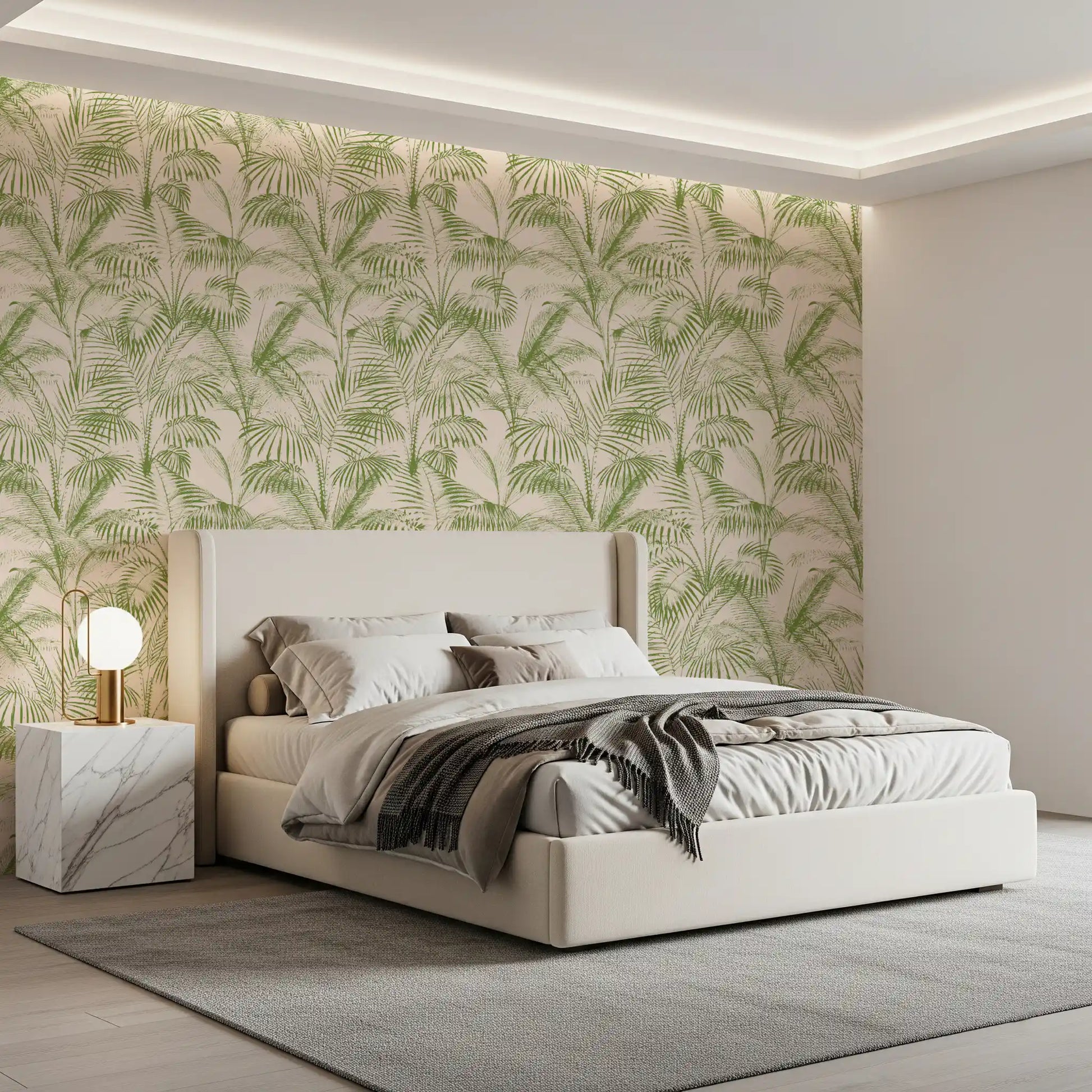 Botanical Jungle Frond Sketch Wallpaper⁠