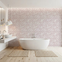 Minimalist Blush Flora Motif Wallpaper⁠