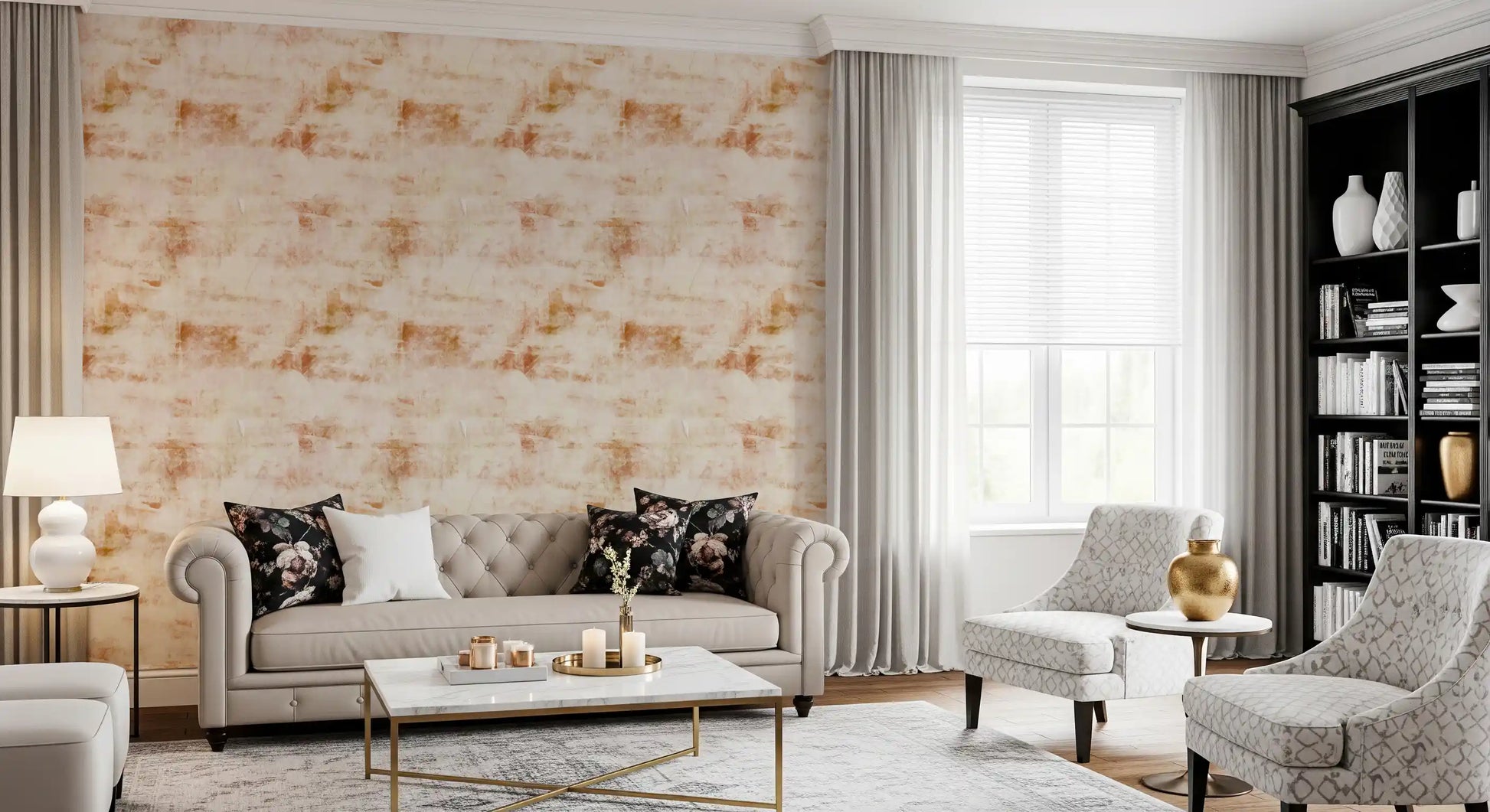 Rustic Earthy Patina Finish Wallpaper⁠