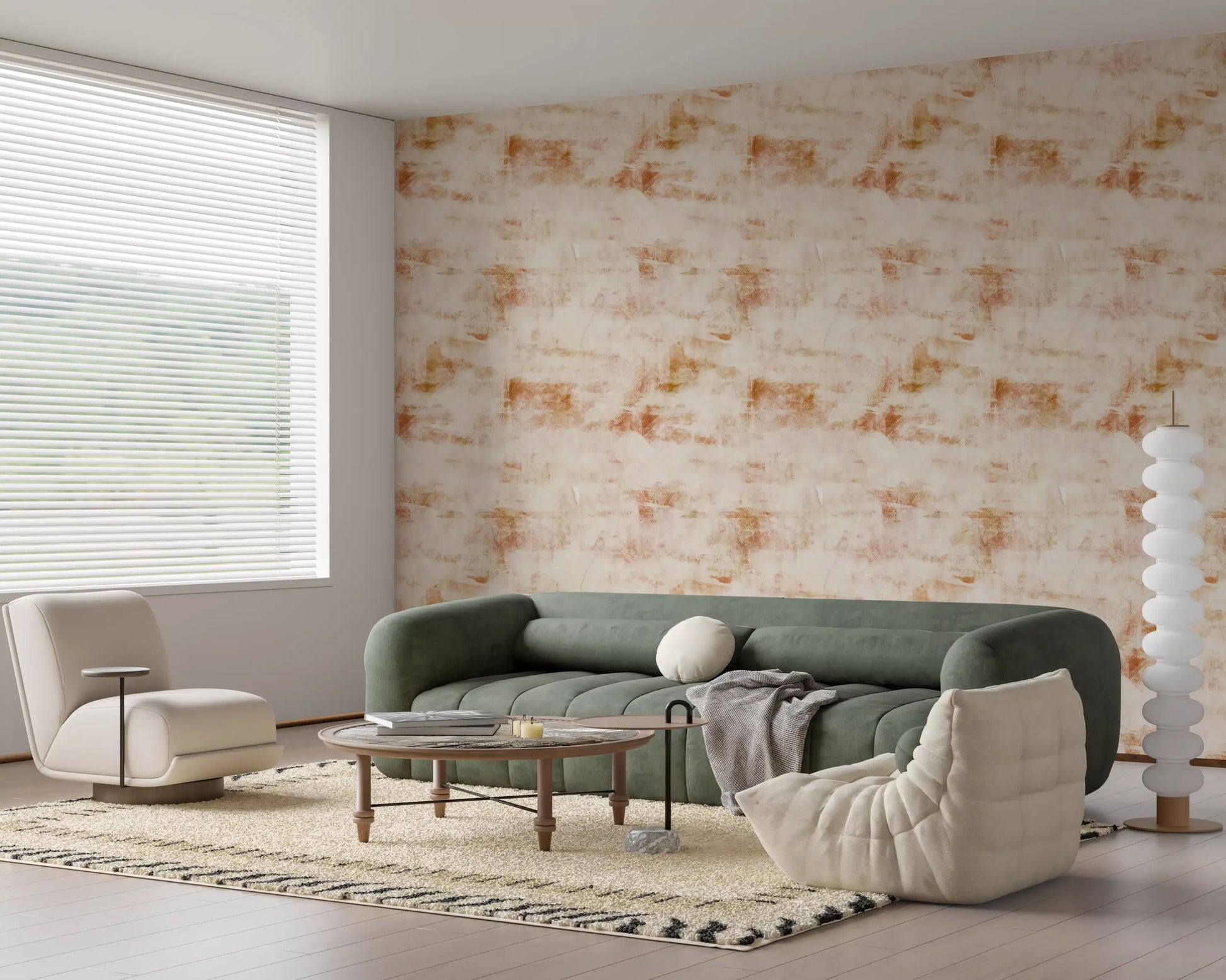 Rustic Earthy Patina Finish Wallpaper⁠