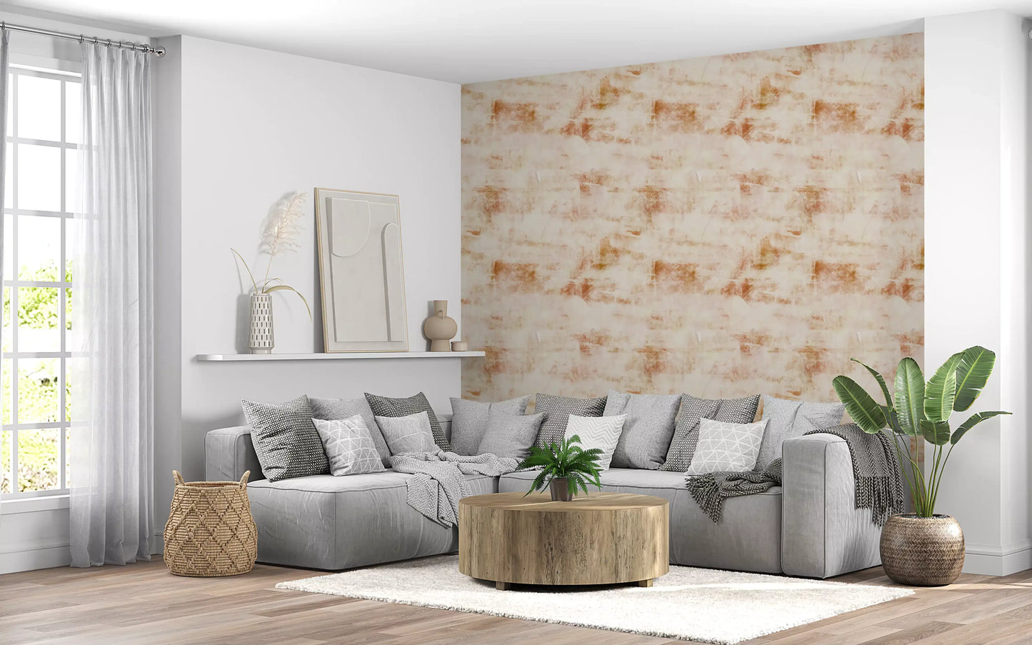 Rustic Earthy Patina Finish Wallpaper⁠