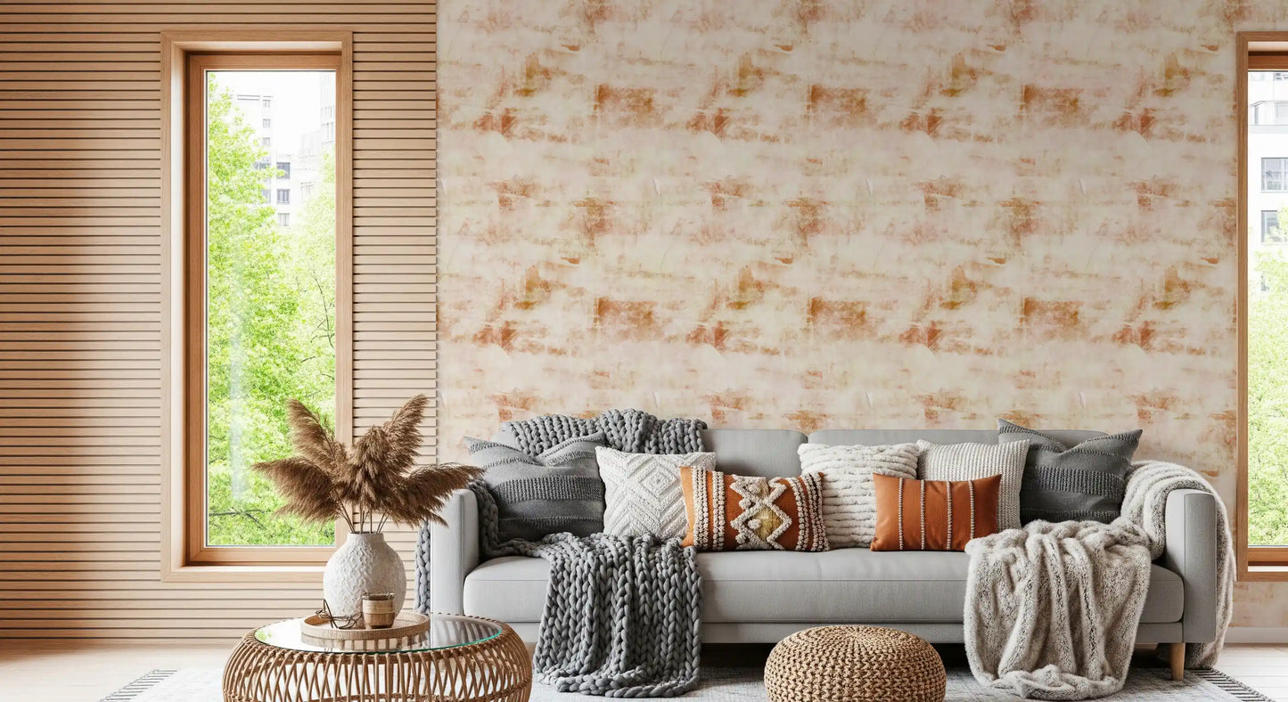 Rustic Earthy Patina Finish Wallpaper⁠