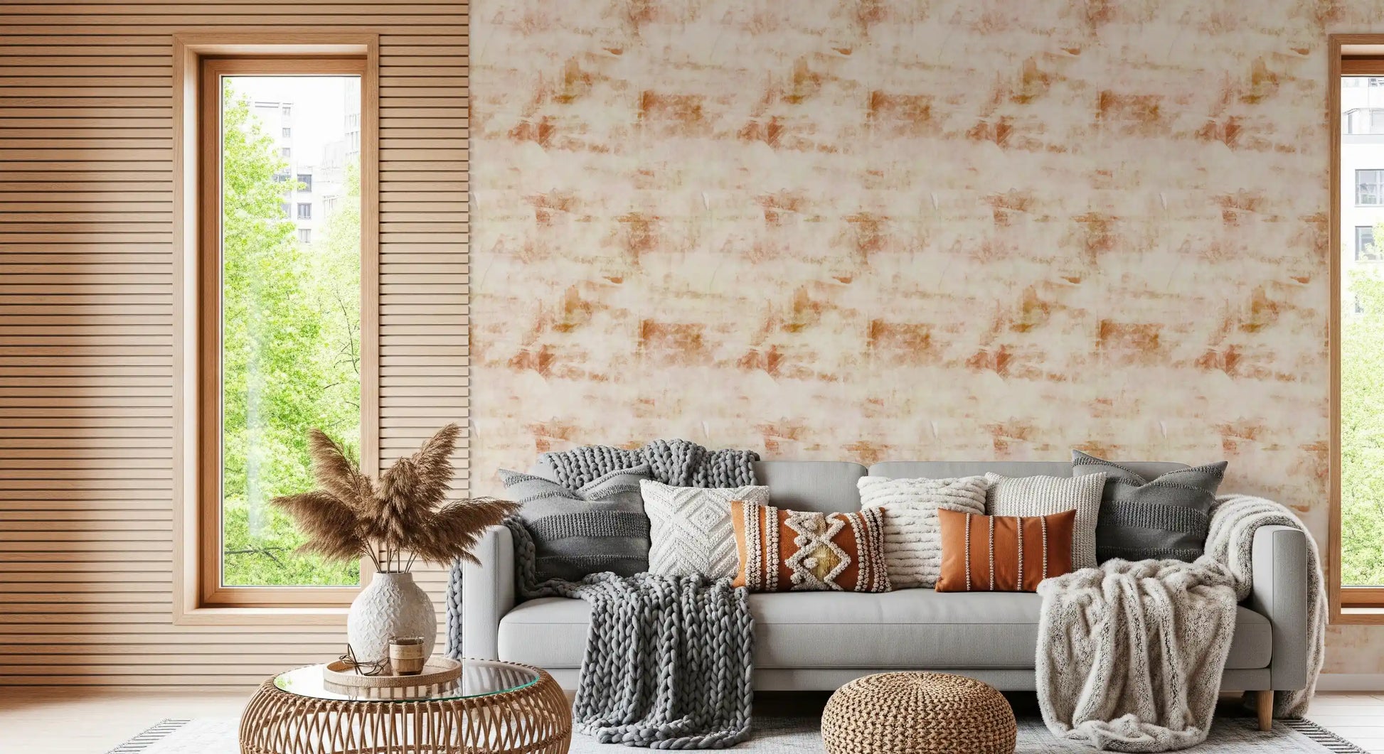 Rustic Earthy Patina Finish Wallpaper⁠