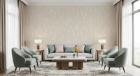 Cream and Beige Interlocking Stripes Wallpaper⁠