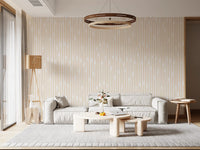 Cream and Beige Interlocking Stripes Wallpaper⁠