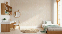 Cream and Beige Interlocking Stripes Wallpaper⁠