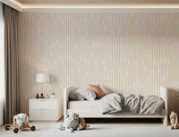 Cream and Beige Interlocking Stripes Wallpaper⁠