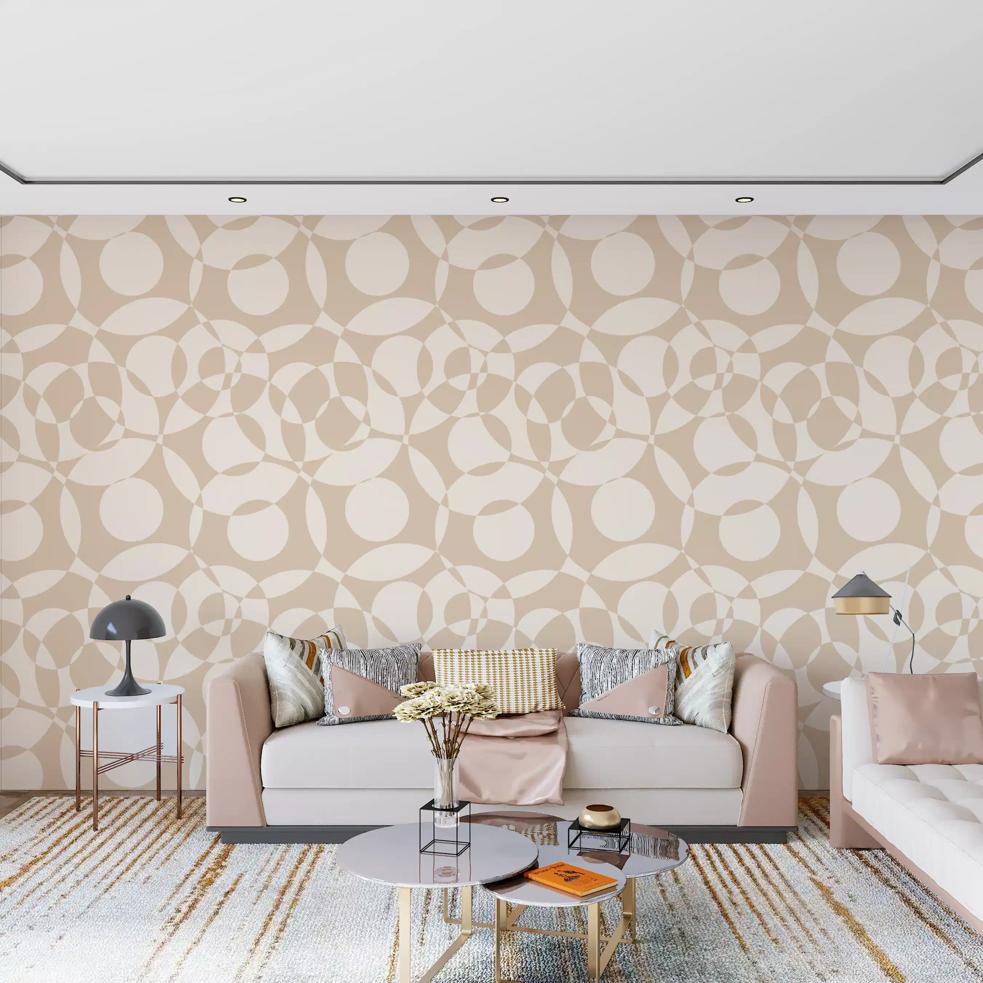 Soft Neutral Interplay Wallpaper⁠