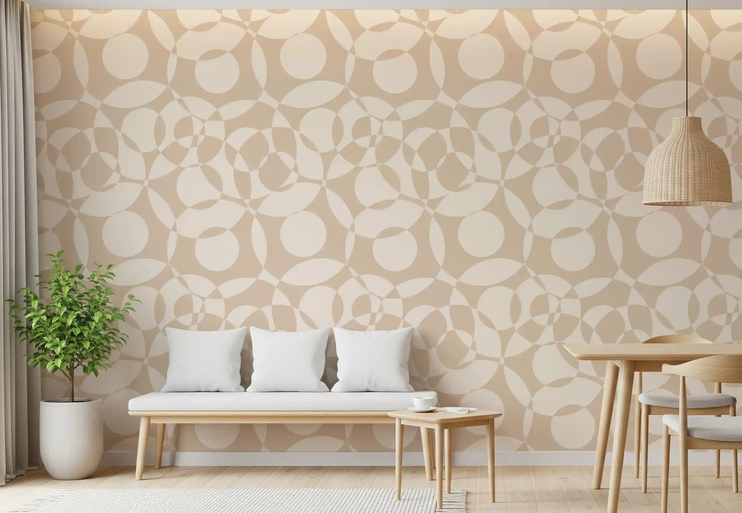 Soft Neutral Interplay Wallpaper⁠