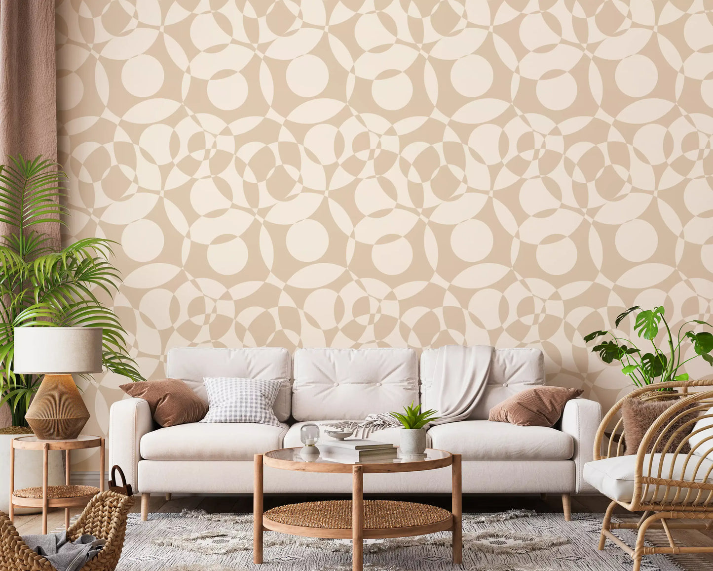 Soft Neutral Interplay Wallpaper⁠