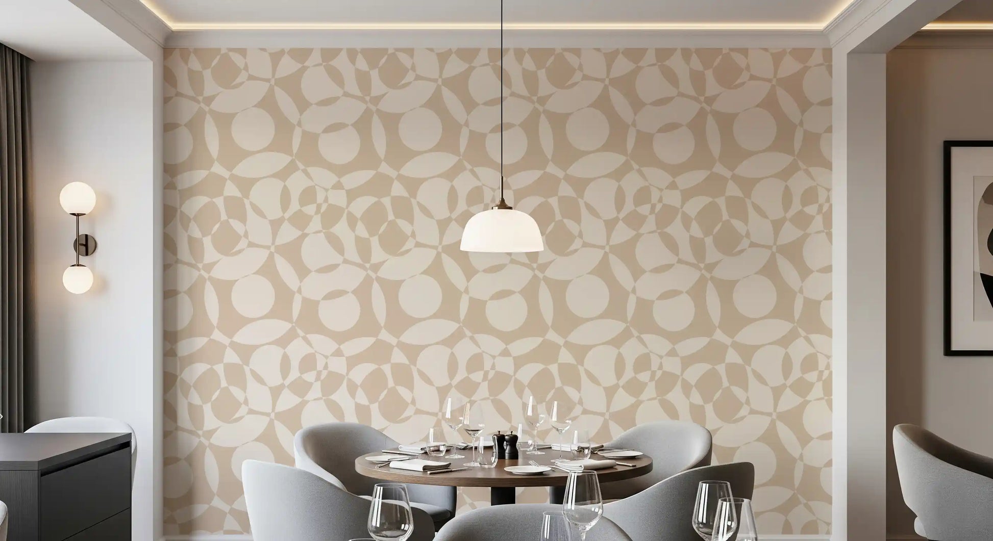 Soft Neutral Interplay Wallpaper⁠