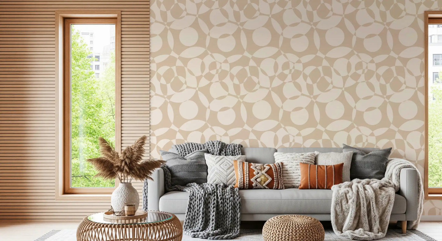 Soft Neutral Interplay Wallpaper⁠