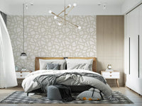 Interwoven Soft Cream Curves Wallpaper⁠