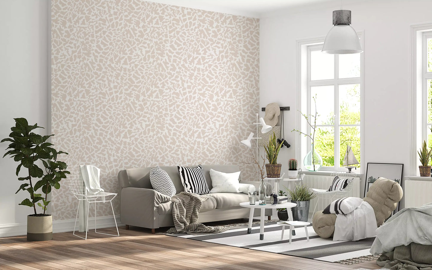 Soft Tonal Zebra Skin Pattern Wallpaper⁠