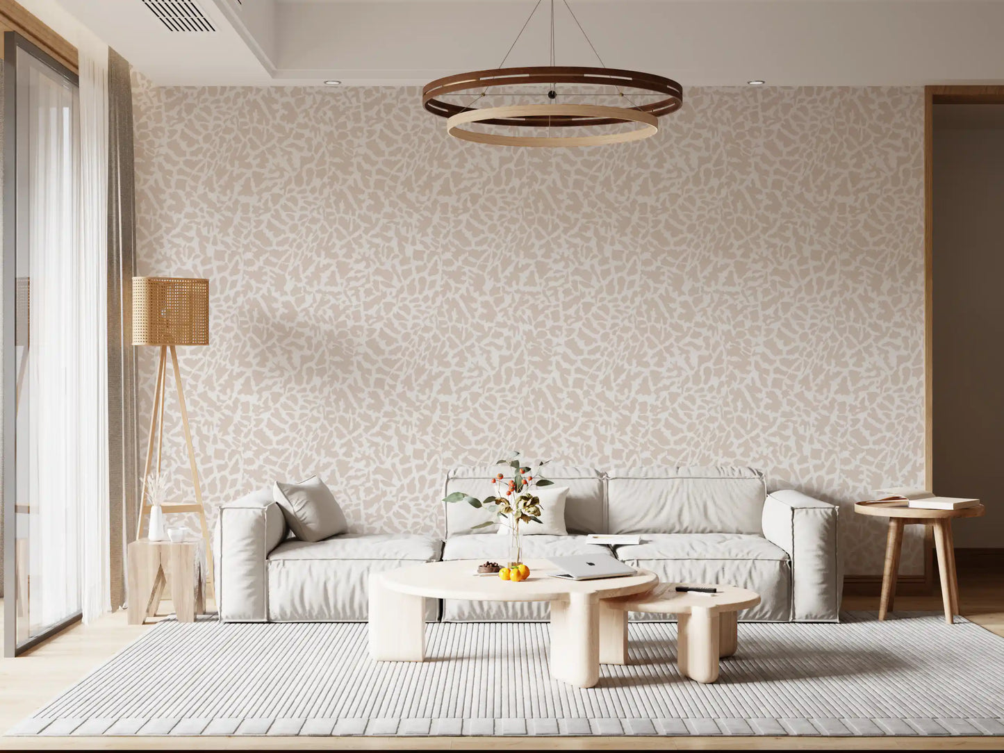 Soft Tonal Zebra Skin Pattern Wallpaper⁠