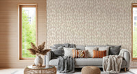 Cream Wavy Ribbon Pattern Wallpaper⁠