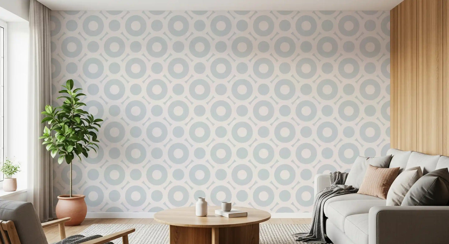 Contemporary Airy Circles Graphic Print Wallpaper⁠