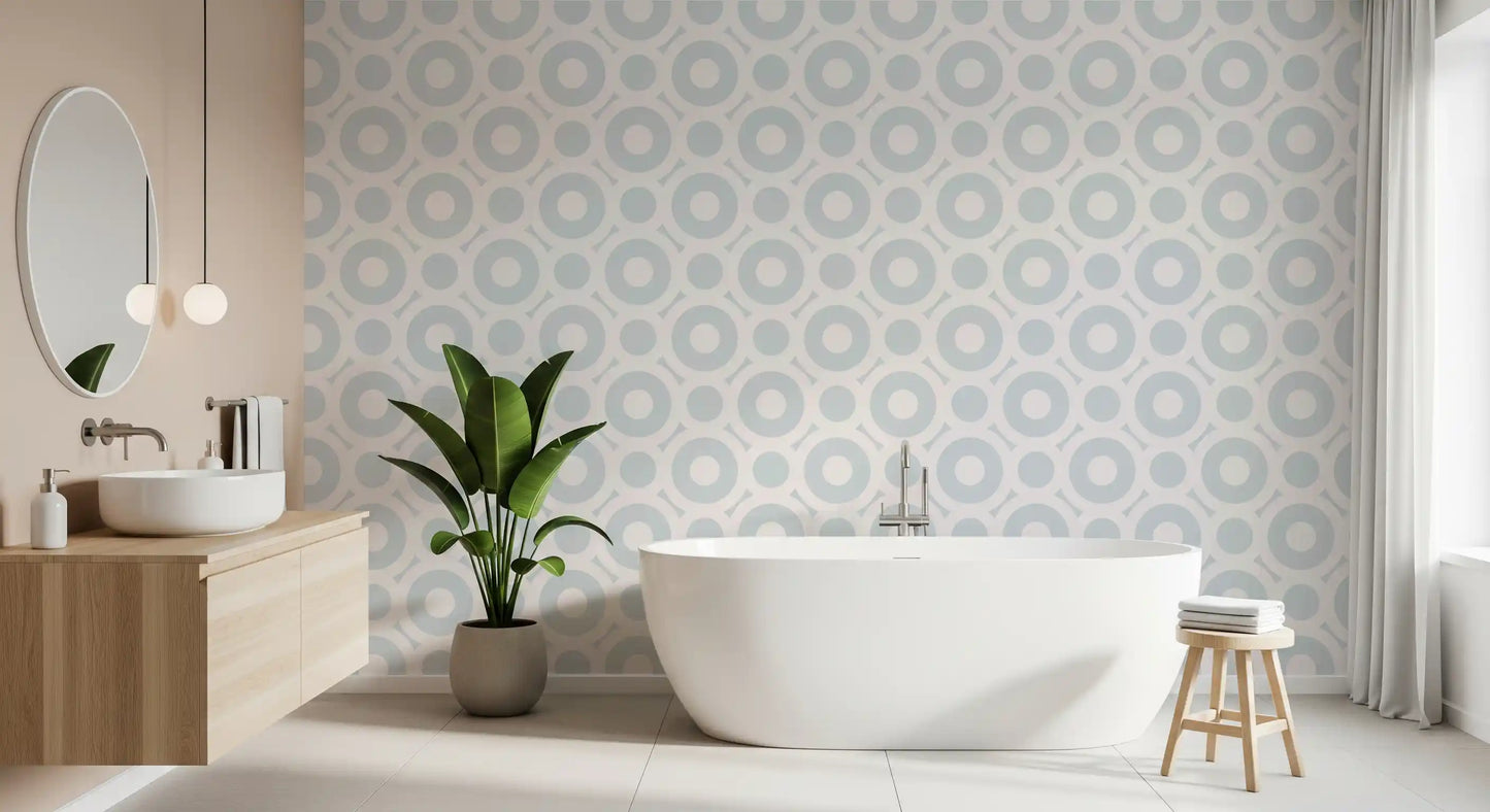 Contemporary Airy Circles Graphic Print Wallpaper⁠