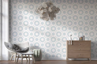 Contemporary Airy Circles Graphic Print Wallpaper⁠