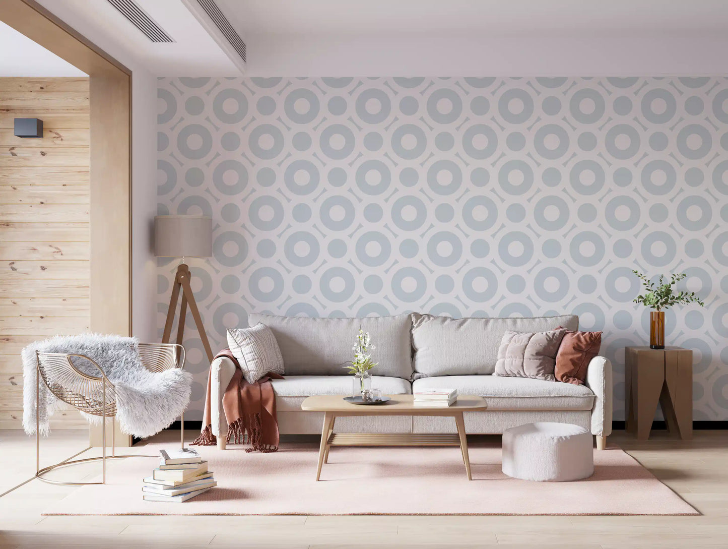 Contemporary Airy Circles Graphic Print Wallpaper⁠