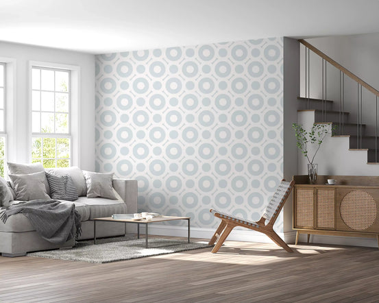 Contemporary Airy Circles Graphic Print Wallpaper⁠