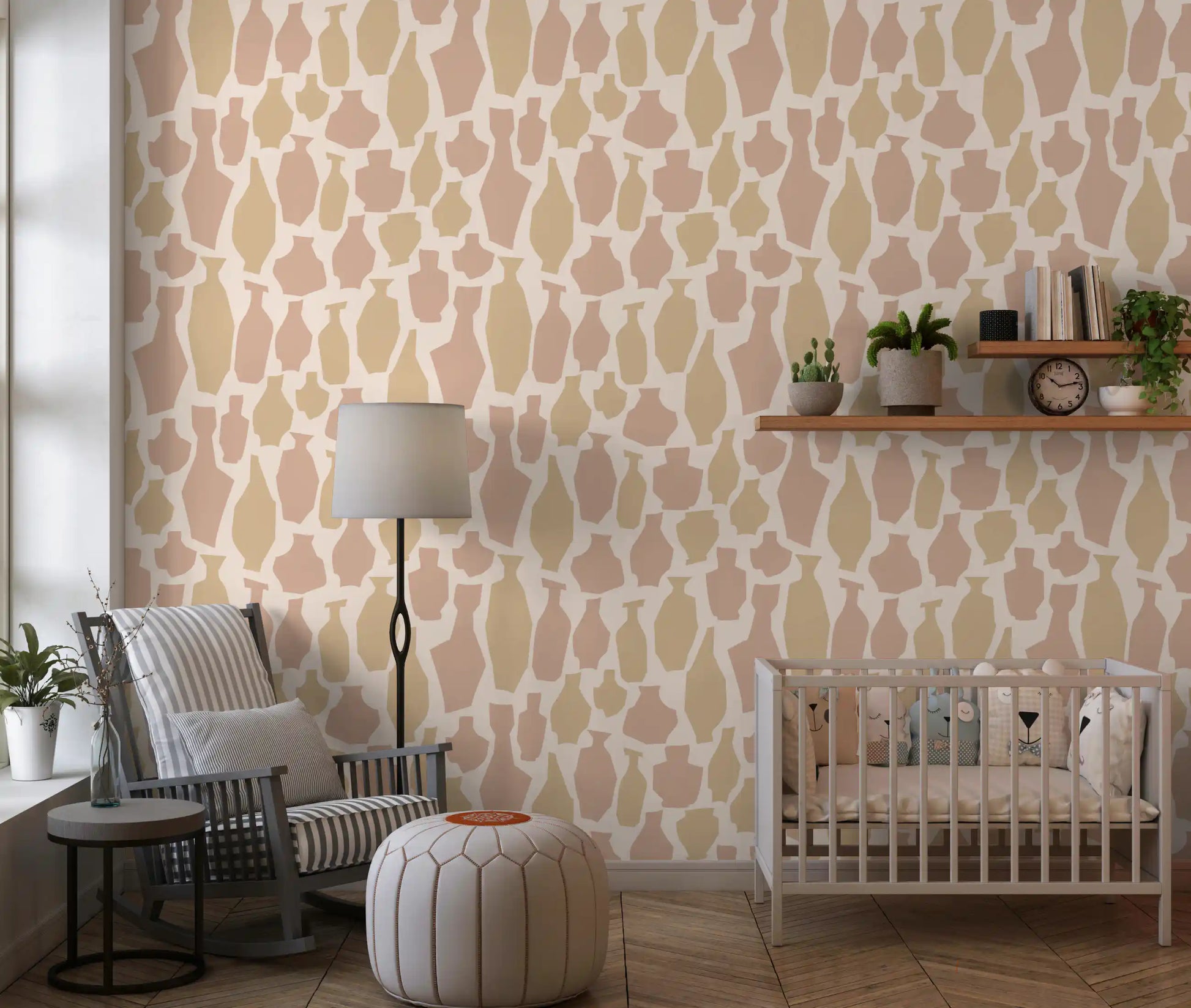 Abstract Vase Ceramic Motif Wallpaper⁠