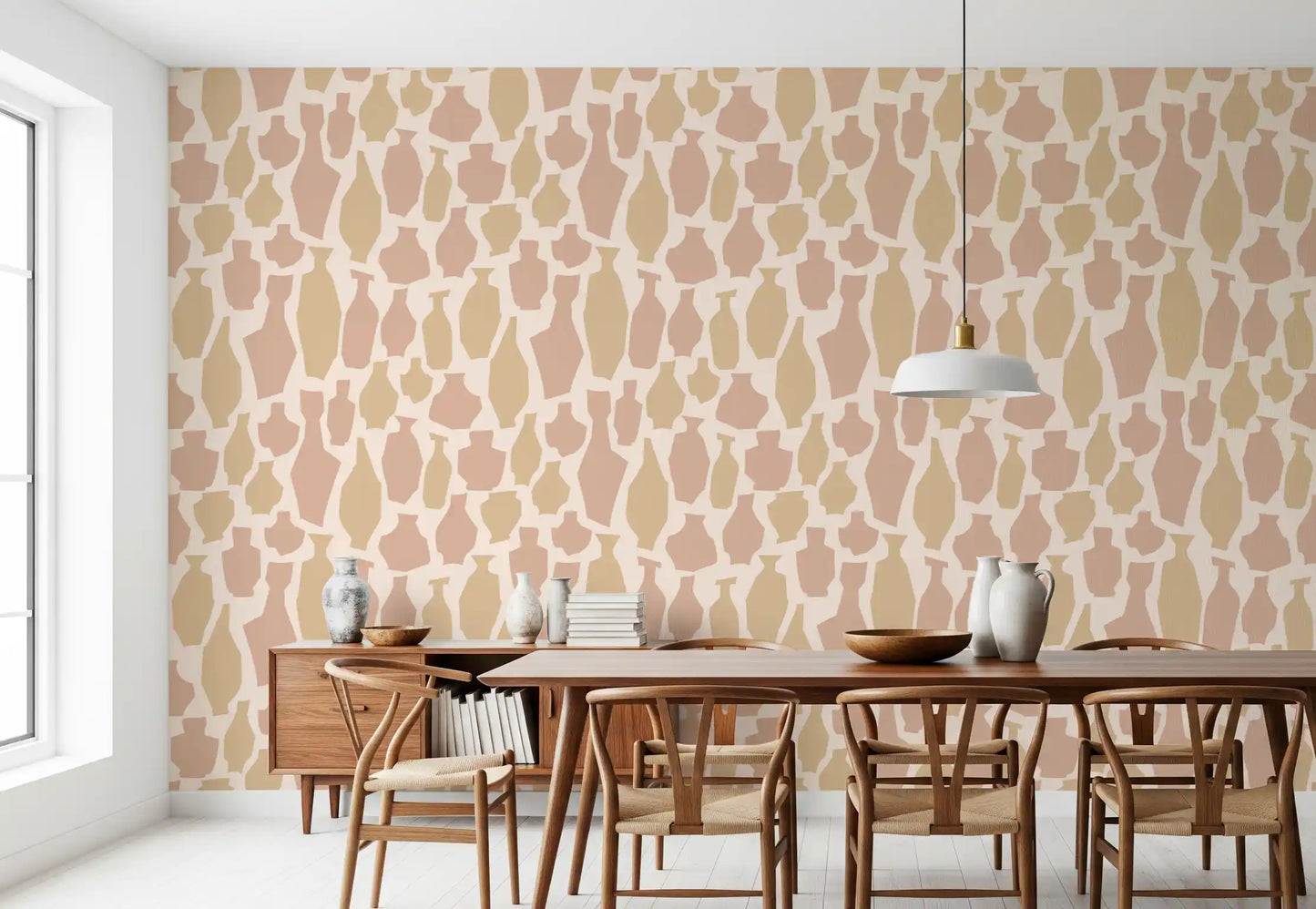 Abstract Vase Ceramic Motif Wallpaper⁠