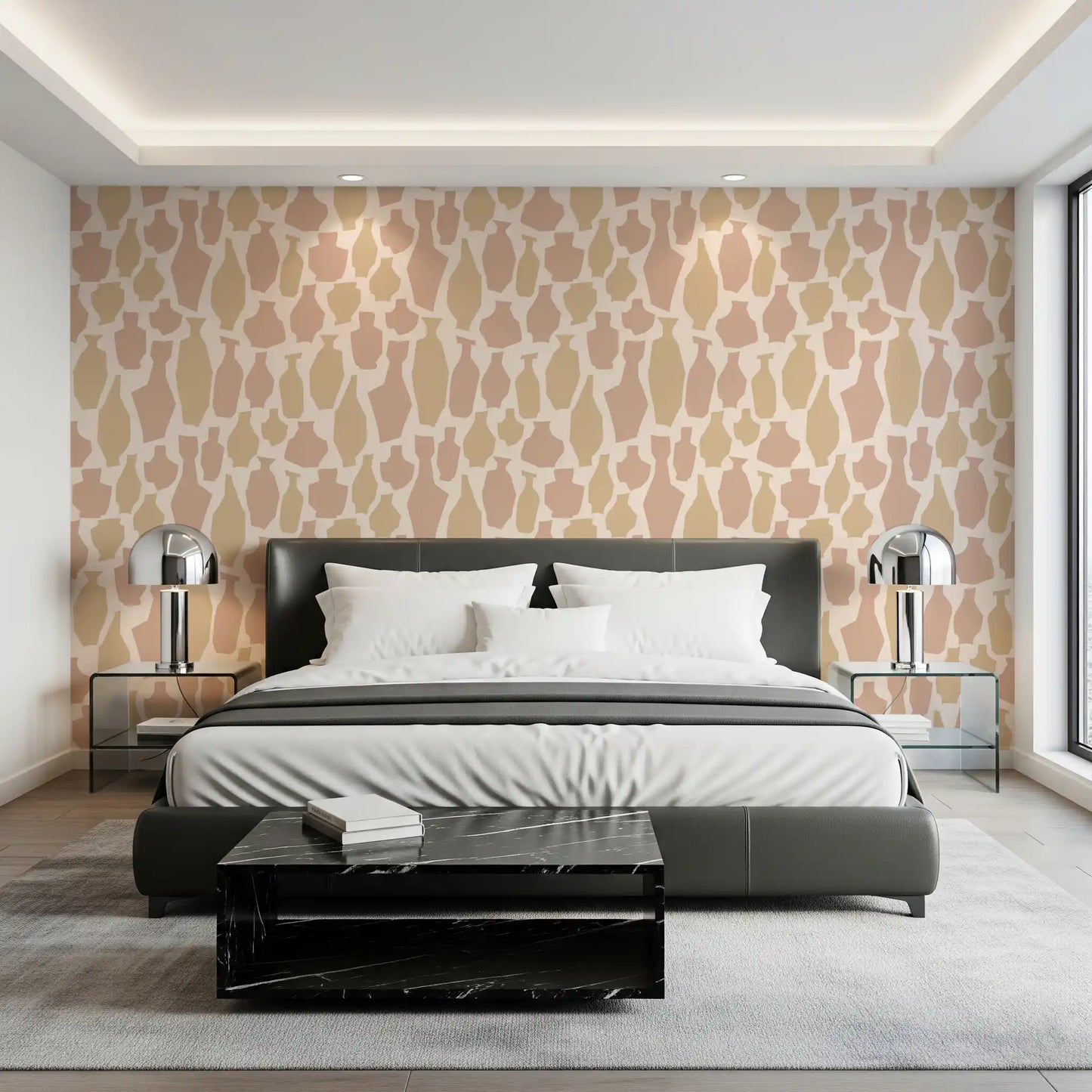 Abstract Vase Ceramic Motif Wallpaper⁠