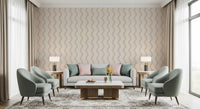 Beige Zigzag Line Pattern Wallpaper⁠