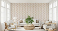 Beige Zigzag Line Pattern Wallpaper⁠