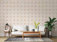 Soft Geometric Diamond Grid Wallpaper⁠