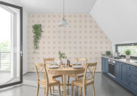 Soft Geometric Diamond Grid Wallpaper⁠