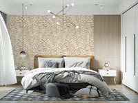 Minimalist Botanical Palm Leaves Wallpaper⁠