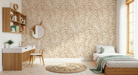 Minimalist Botanical Palm Leaves Wallpaper⁠