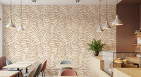 Minimalist Botanical Palm Leaves Wallpaper⁠