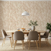 Minimalist Botanical Palm Leaves Wallpaper⁠