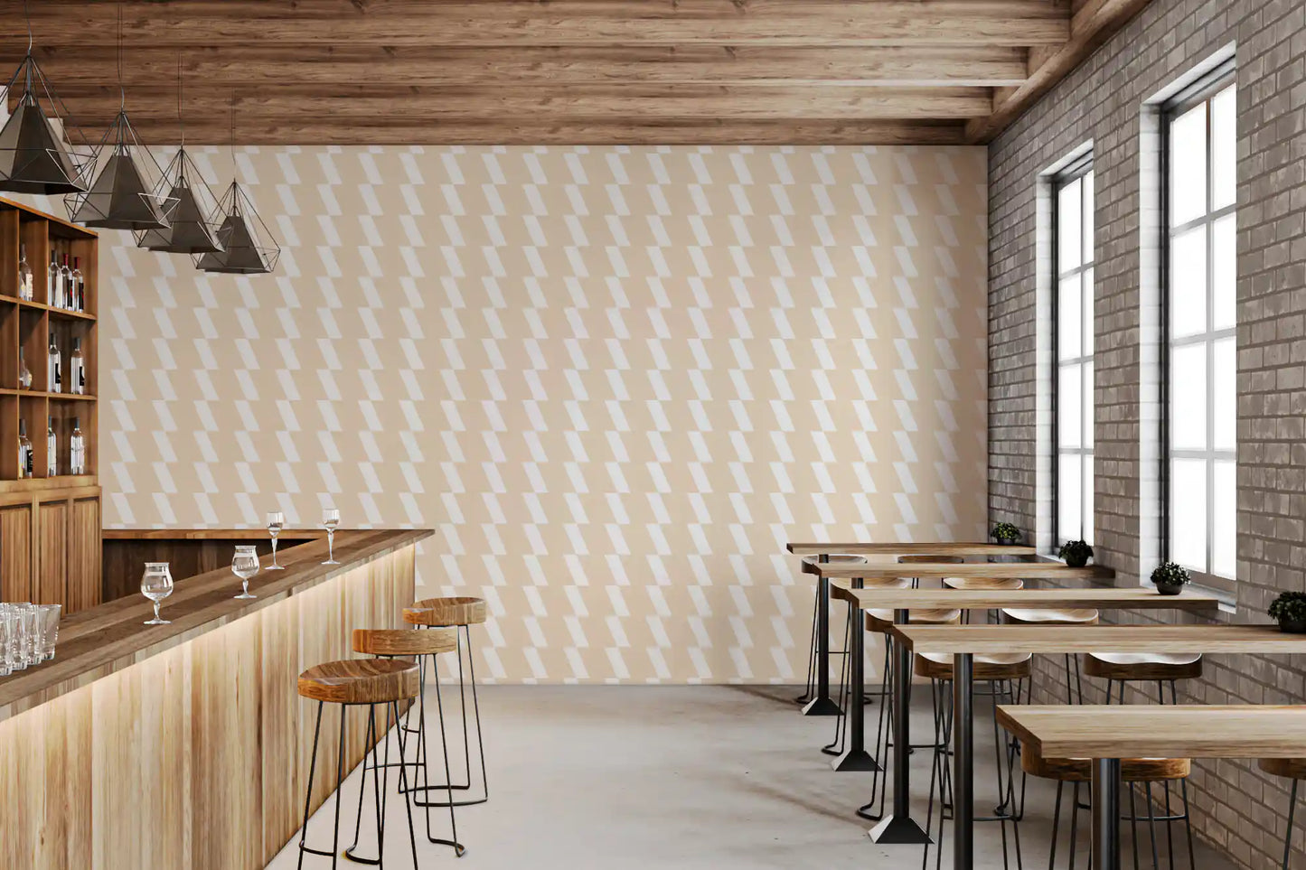 Abstract Cream Diagonal Flow Wallpaper⁠