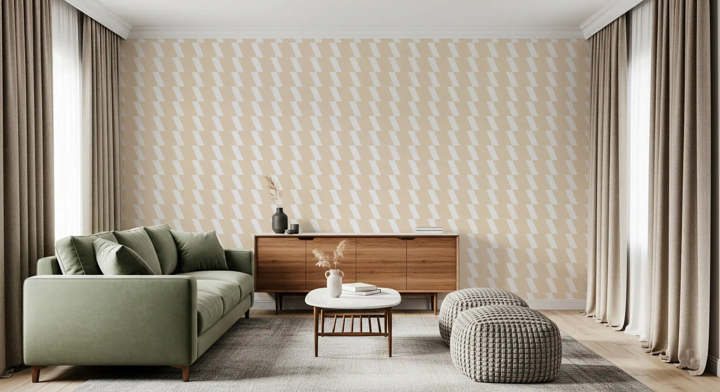 Abstract Cream Diagonal Flow Wallpaper⁠