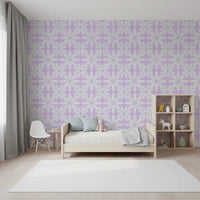 Soft Lavender Petal Lattice Wallpaper⁠