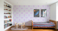Soft Lavender Petal Lattice Wallpaper⁠