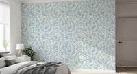 Abstract Seaweed Blue Pattern Wallpaper⁠